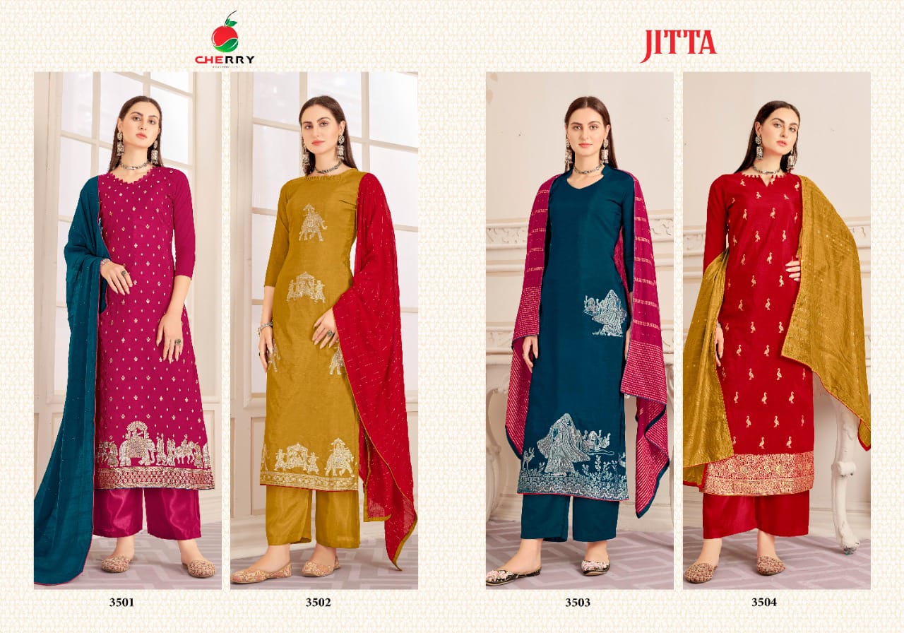 Cherry Jitta Festive Wear Fancy Wholesale Designer Salwar Suits